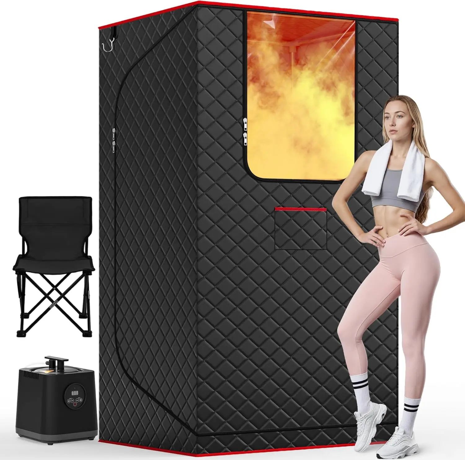 TEHANLD Portable Sauna Box - 1200W Home Steam Spa