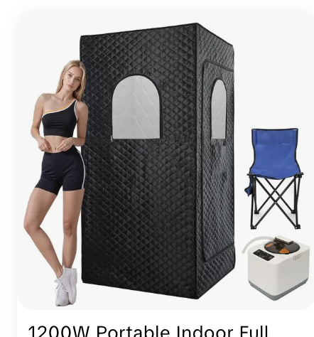 TEHANLD Portable Sauna Box - 1200W Home Steam Spa